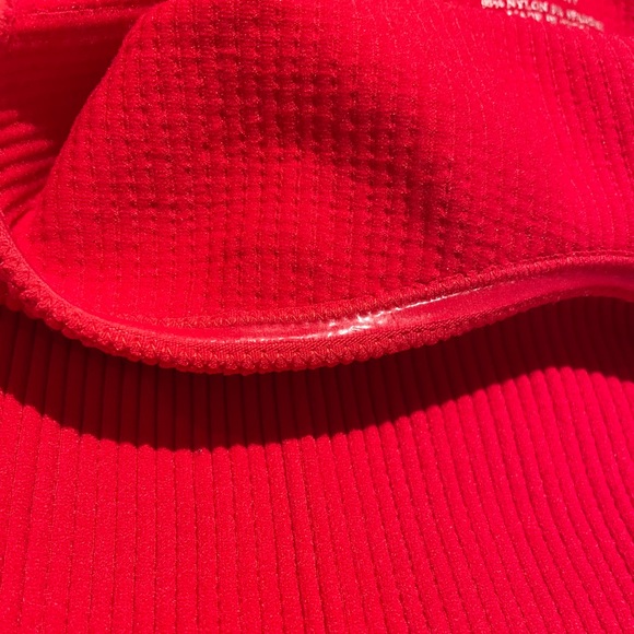 Red Ribbed Tube Top - Picture 4 of 5